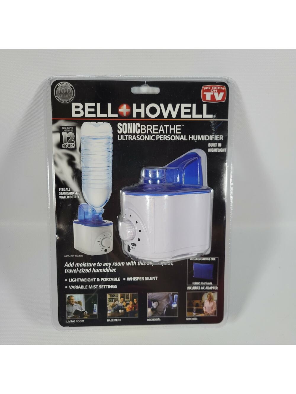 NEW Bell and Howell Sonic Breathe Ultrasonic Personal Humidifier PORTABLE SILENT